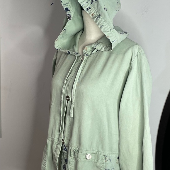 Melrose Studio Light Green Women’s Jacket Windbreaker Size L - Picture 10 of 15